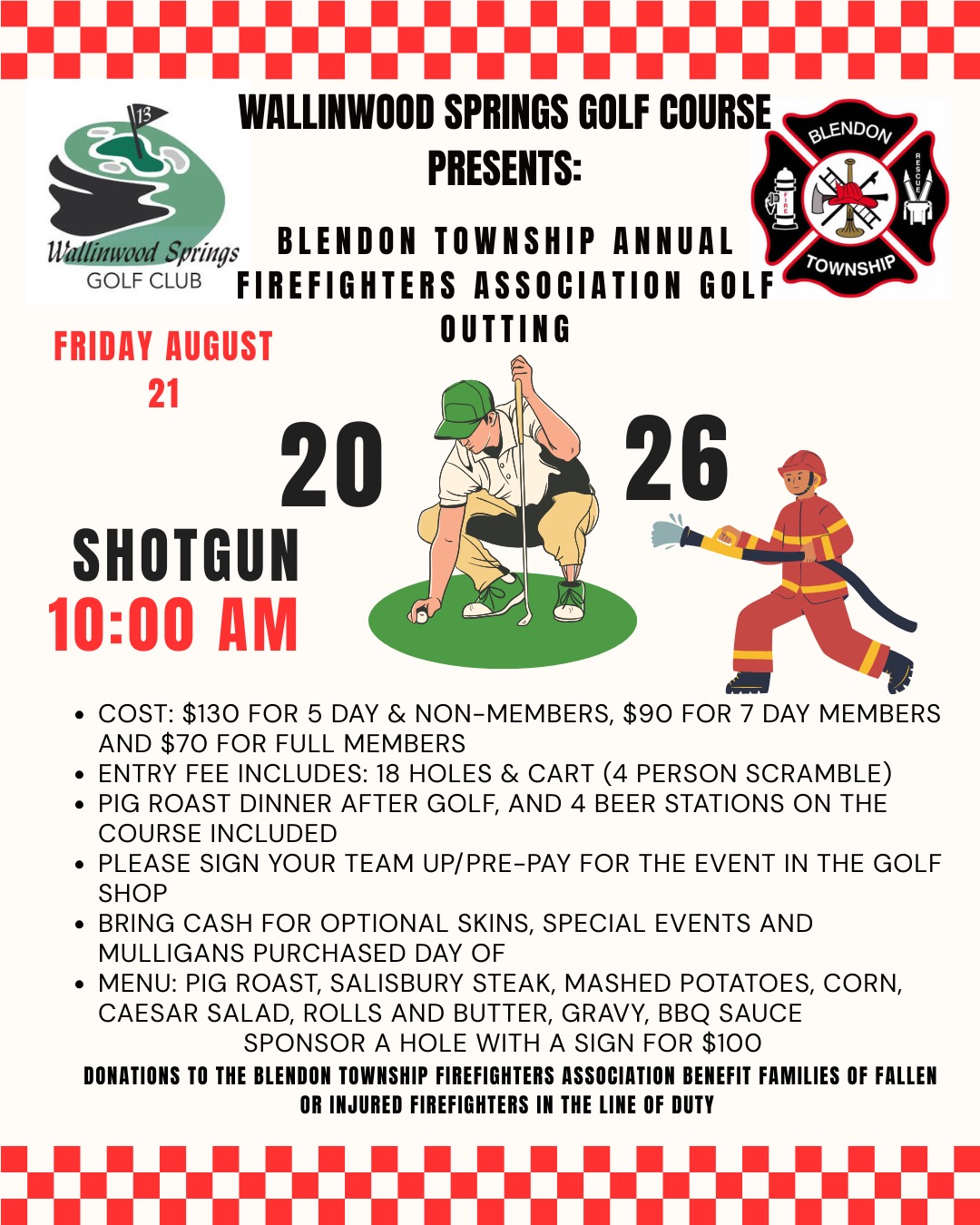 Green and White Retro Illustration Golf Tournament Instagram Post - Green and White Retro Ilustration Golf Tournament Instagram Post